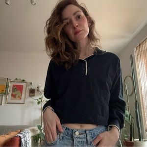 Dark navy and white polo sweater by Weekday